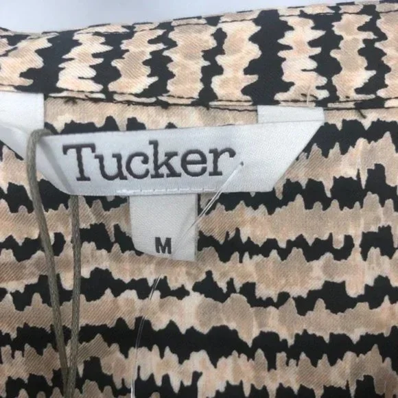 SOLD! NEW Tucker Laura ZigZag Cotton Dress in Safari Sound Size Medium - Picture 9 of 11